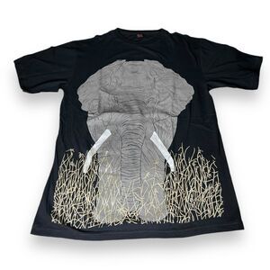Elephant Safari Vintage 90’s Graphic Hardcore Kenya Black T-shirt Men’s Size 2XL